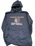 Youth NS Wolves Softball Hoodie Navy